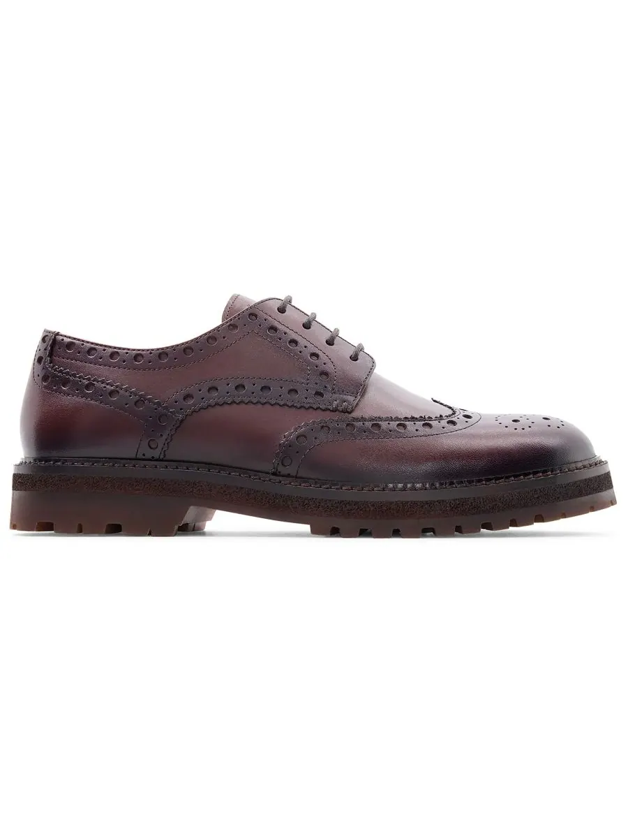 Мужские туфли Prescott Wingtip Derby с круглым носком Anthony Veer — изображение 2 из 5, коричневый