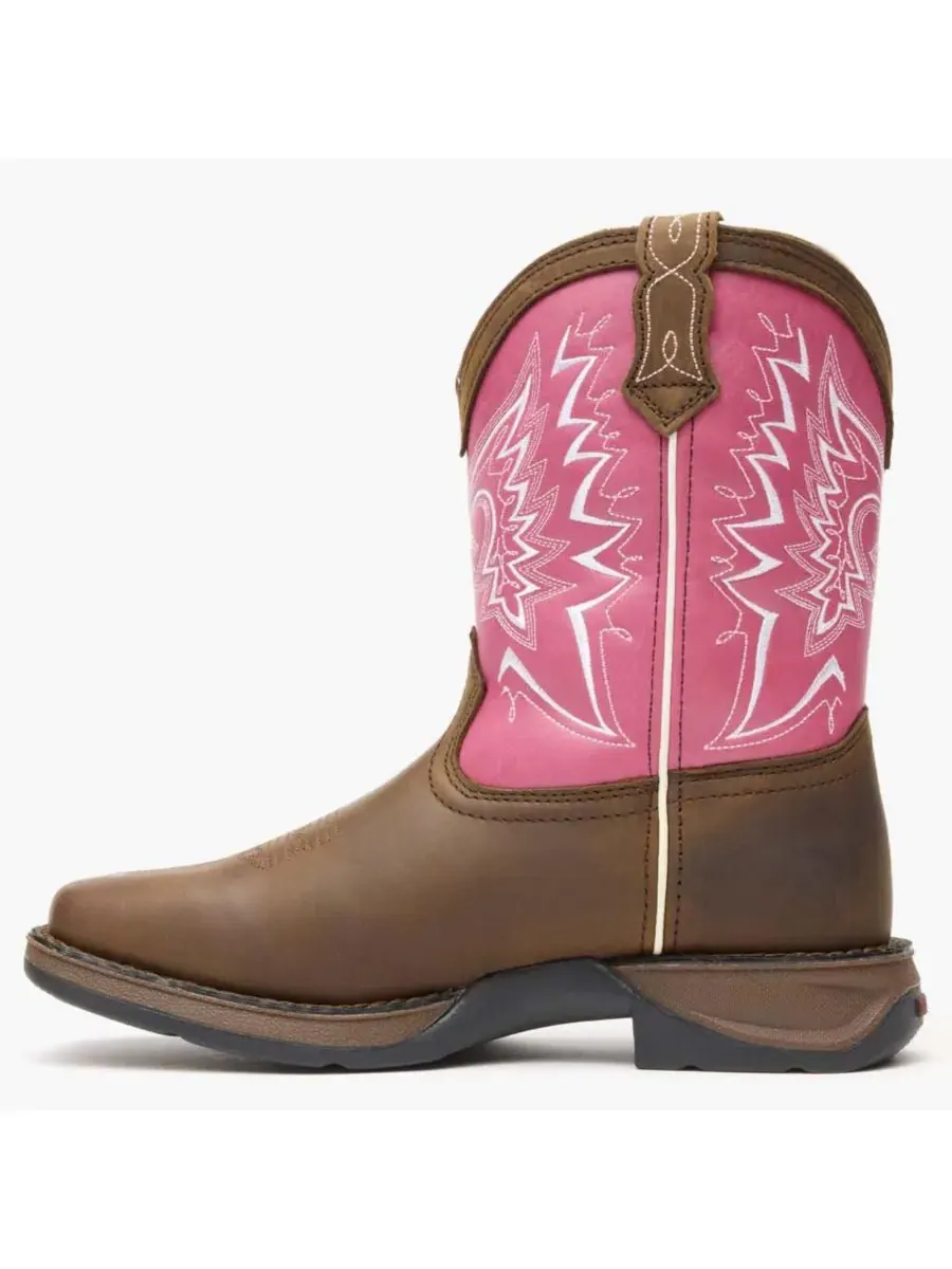Kids LIL' Let Love Fly Western Boot Durango — изображение 5 из 7, коричневый розовый