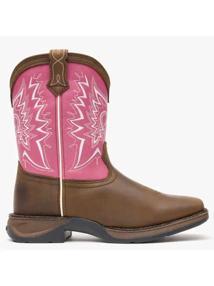 Kids LIL' Let Love Fly Western Boot Durango — изображение 7 из 7, коричневый розовый