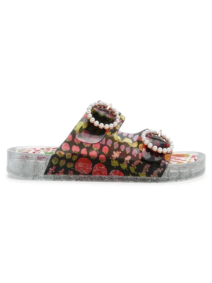 Сандалии Landin с фруктовым принтом и жемчужными пряжками Betsey Johnson — изображение 2 из 5, мульти