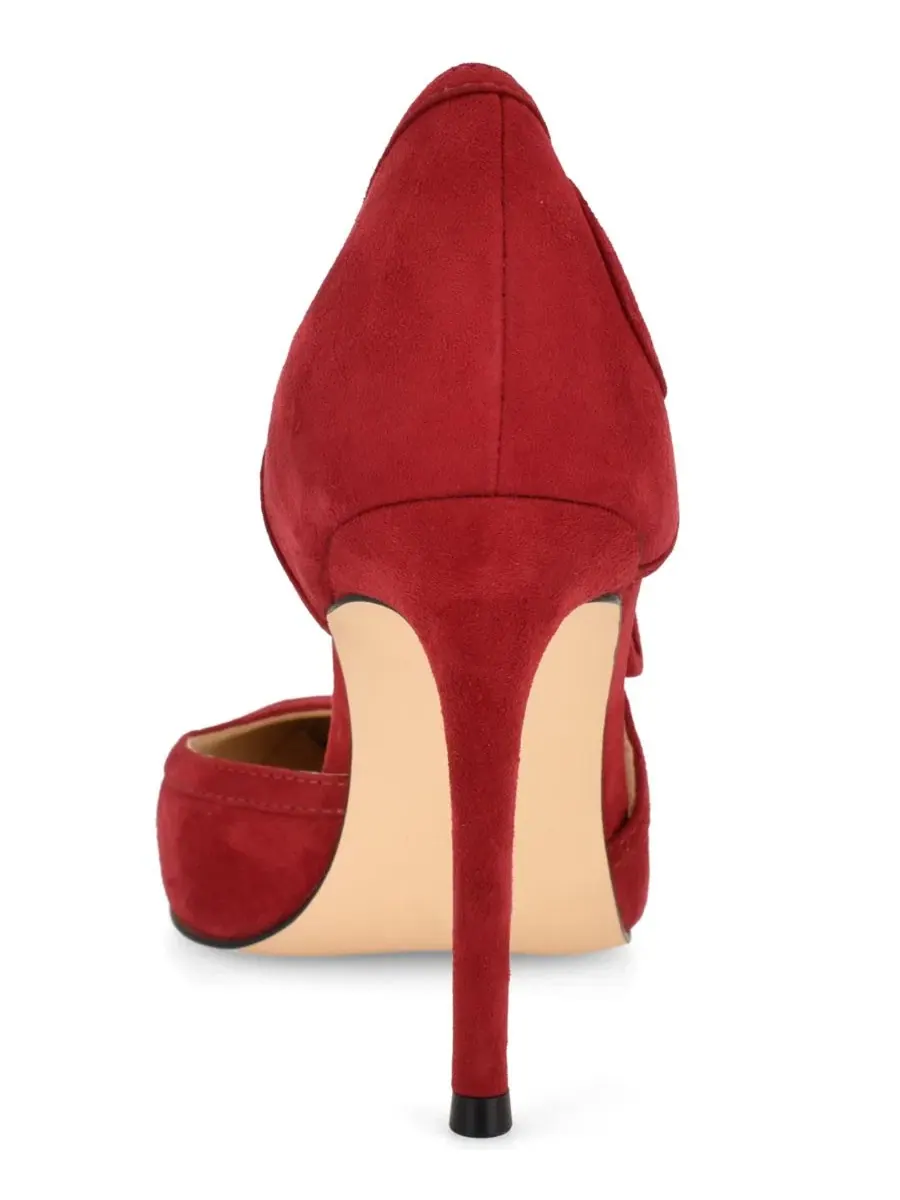 Туфли-лодочки Famila Bow D'Orsay из замши Nine West — изображение 3 из 5, красный