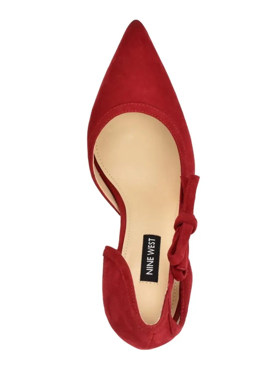 Туфли-лодочки Famila Bow D'Orsay из замши Nine West — изображение 4 из 5, красный
