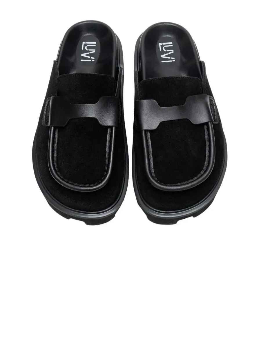 Мюли из замши с круглым носком Vela Forever & Always Shoes — изображение 4 из 5, черный