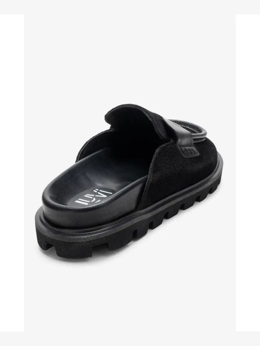 Мюли из замши с круглым носком Vela Forever & Always Shoes — изображение 5 из 5, черный