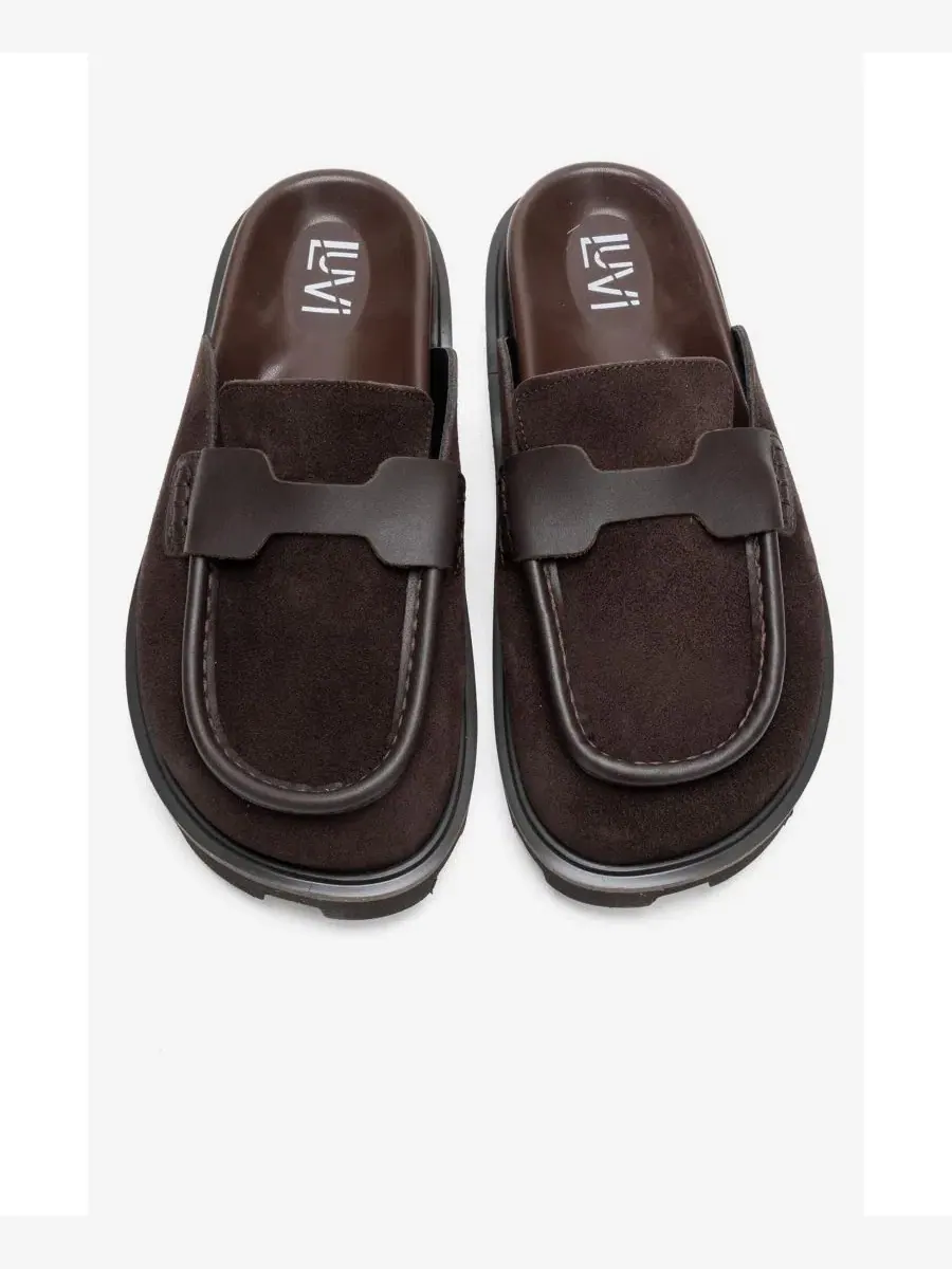 Женские мюли Vela Leather Slipper Forever & Always Shoes — изображение 3 из 5, коричневый