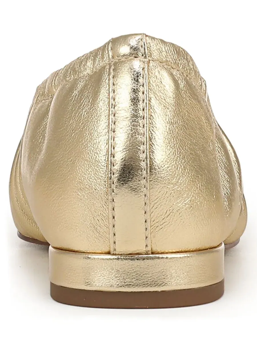 Балетки с острым мысом и драпировкой Essex Sam Edelman — изображение 3 из 5, золотистый
