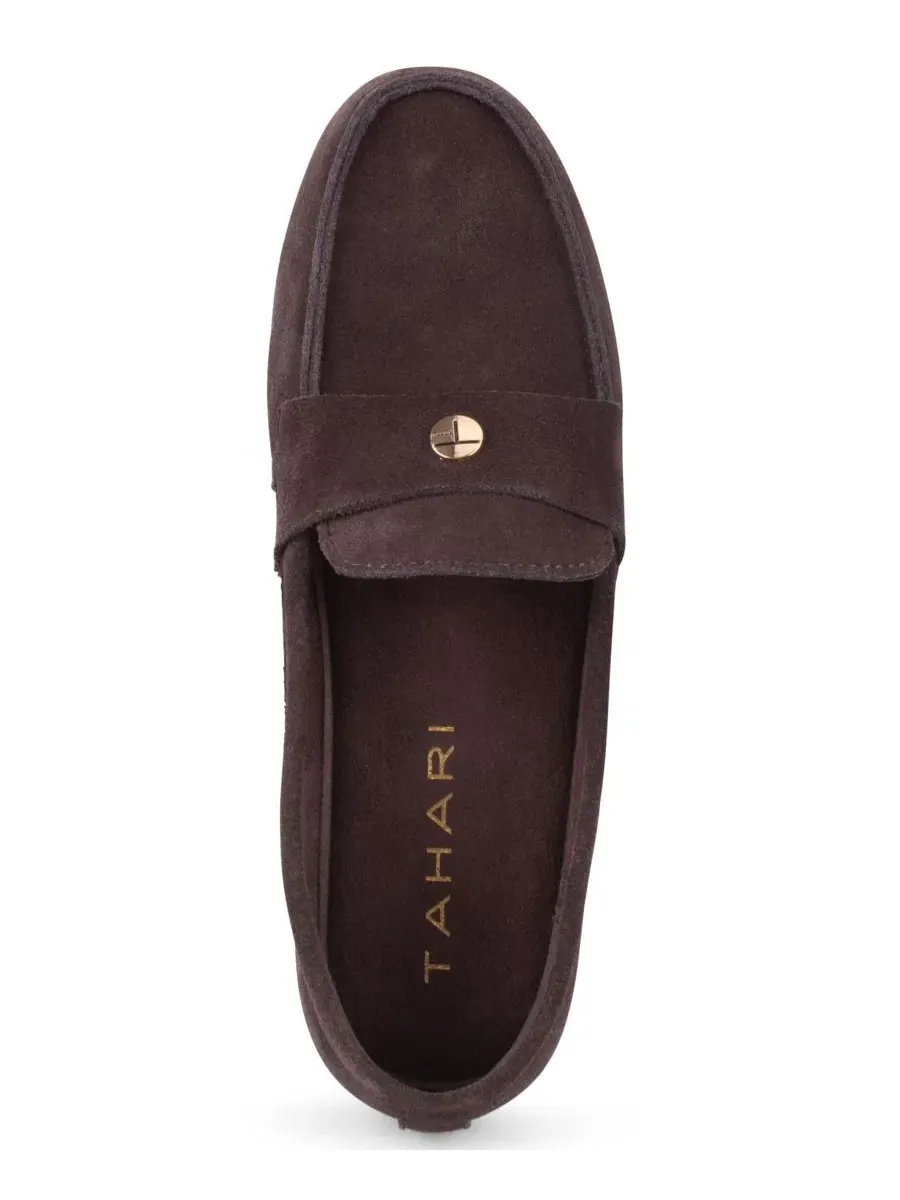 Лоферы Tahari Bendel Suede Slip-On — изображение 4 из 6, коричневый