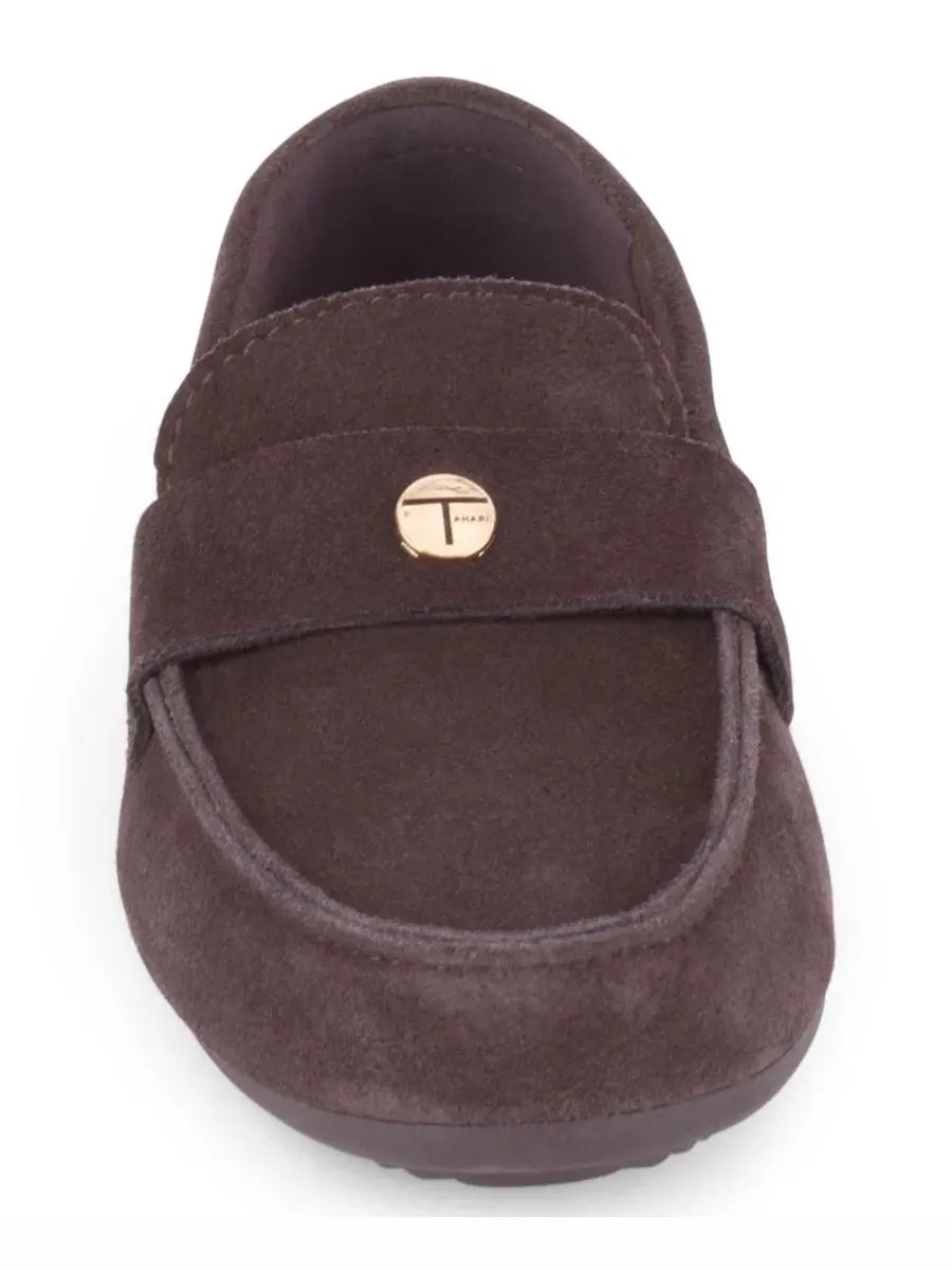 Лоферы Tahari Bendel Suede Slip-On — изображение 6 из 6, коричневый