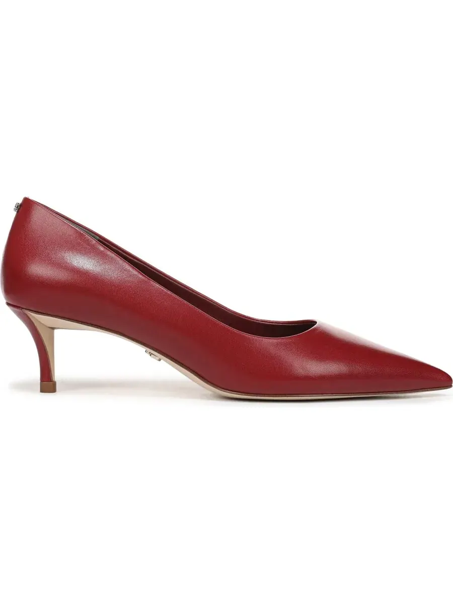 Туфли-лодочки с острым мысом и каблуком-рюмочкой Summer Pointed Toe Pump Sam Edelman — изображение 2 из 5, красный