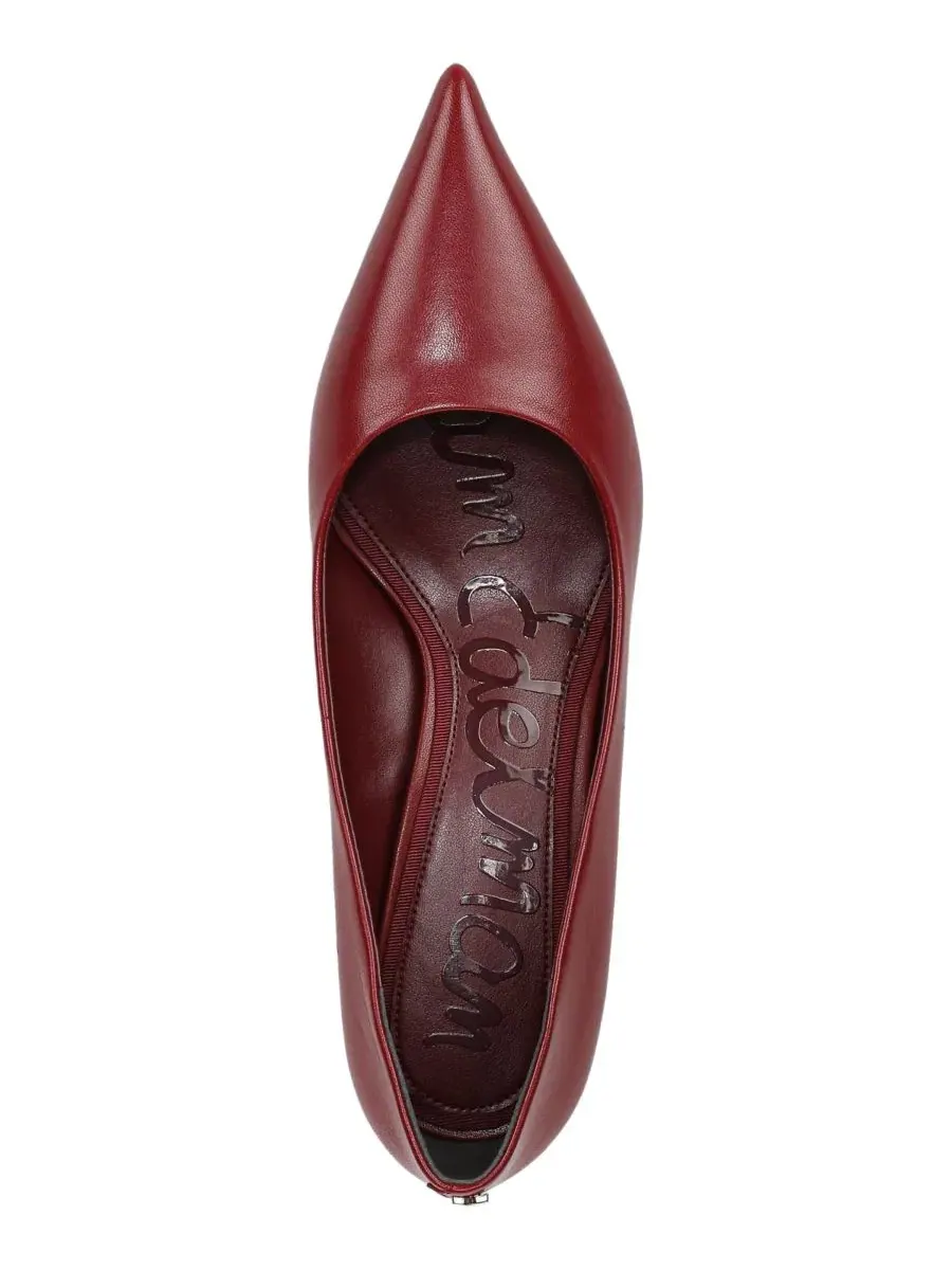 Туфли-лодочки с острым мысом и каблуком-рюмочкой Summer Pointed Toe Pump Sam Edelman — изображение 4 из 5, красный