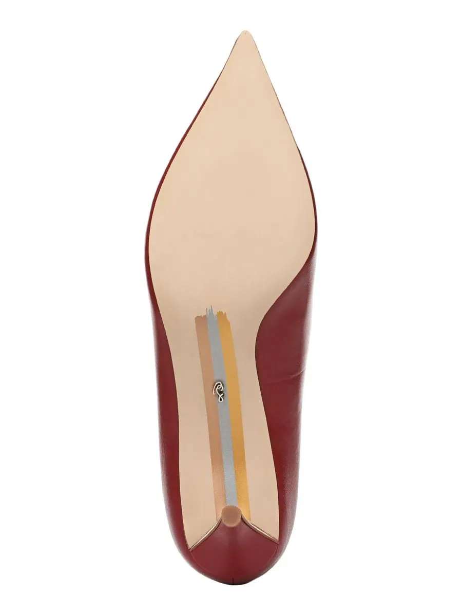 Туфли-лодочки с острым мысом и каблуком-рюмочкой Summer Pointed Toe Pump Sam Edelman — изображение 5 из 5, красный
