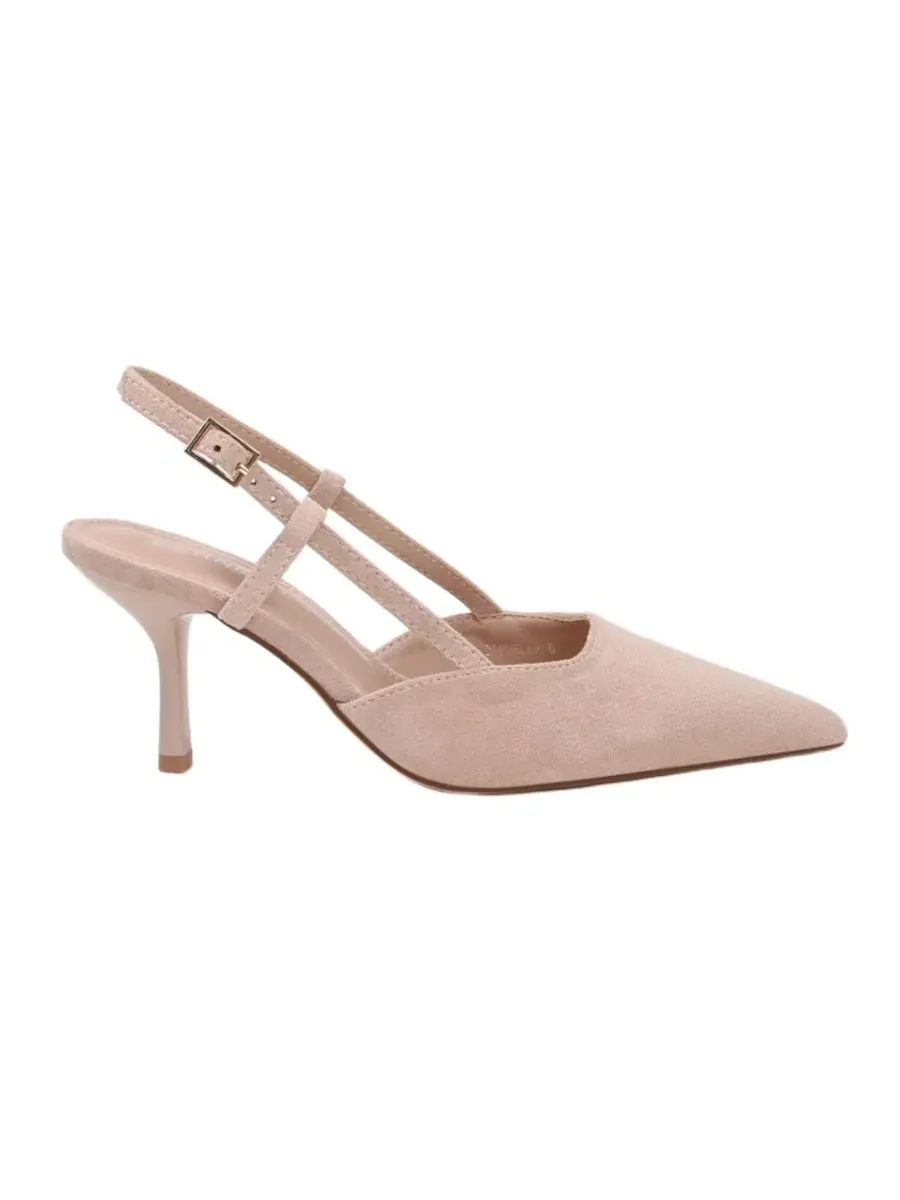 Туфли-лодочки Carmella Pointed Toe Slingback Heels BERNESS — изображение 2 из 6, бежевый