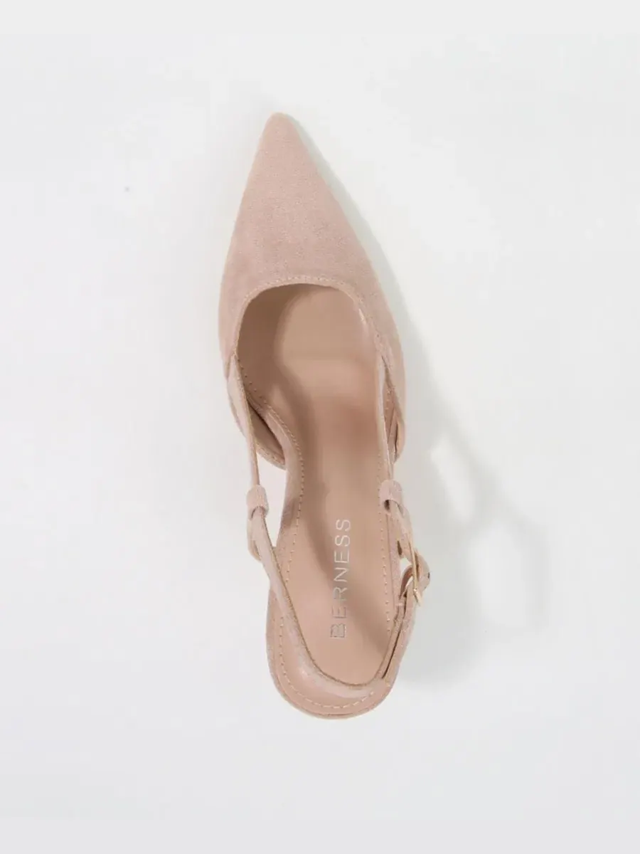 Туфли-лодочки Carmella Pointed Toe Slingback Heels BERNESS — изображение 4 из 6, бежевый