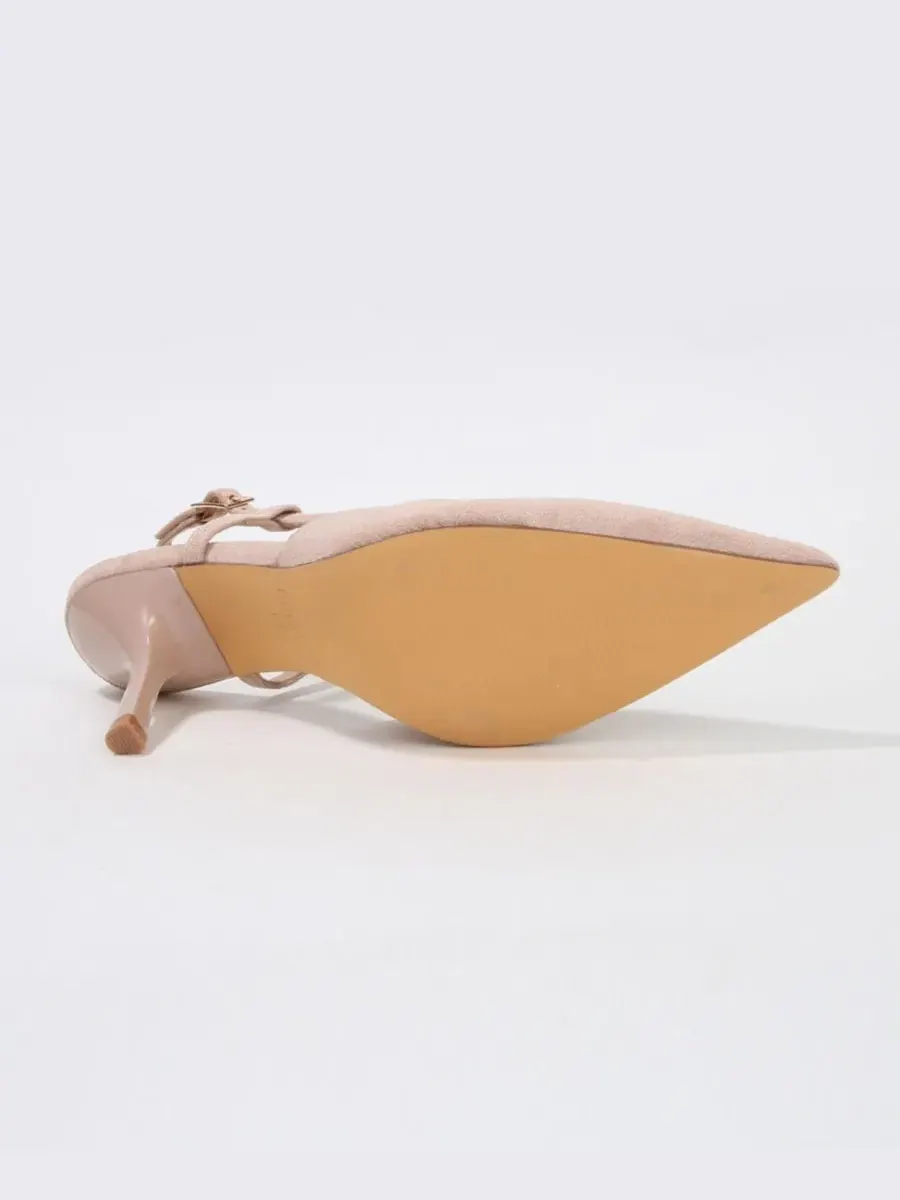 Туфли-лодочки Carmella Pointed Toe Slingback Heels BERNESS — изображение 5 из 6, бежевый