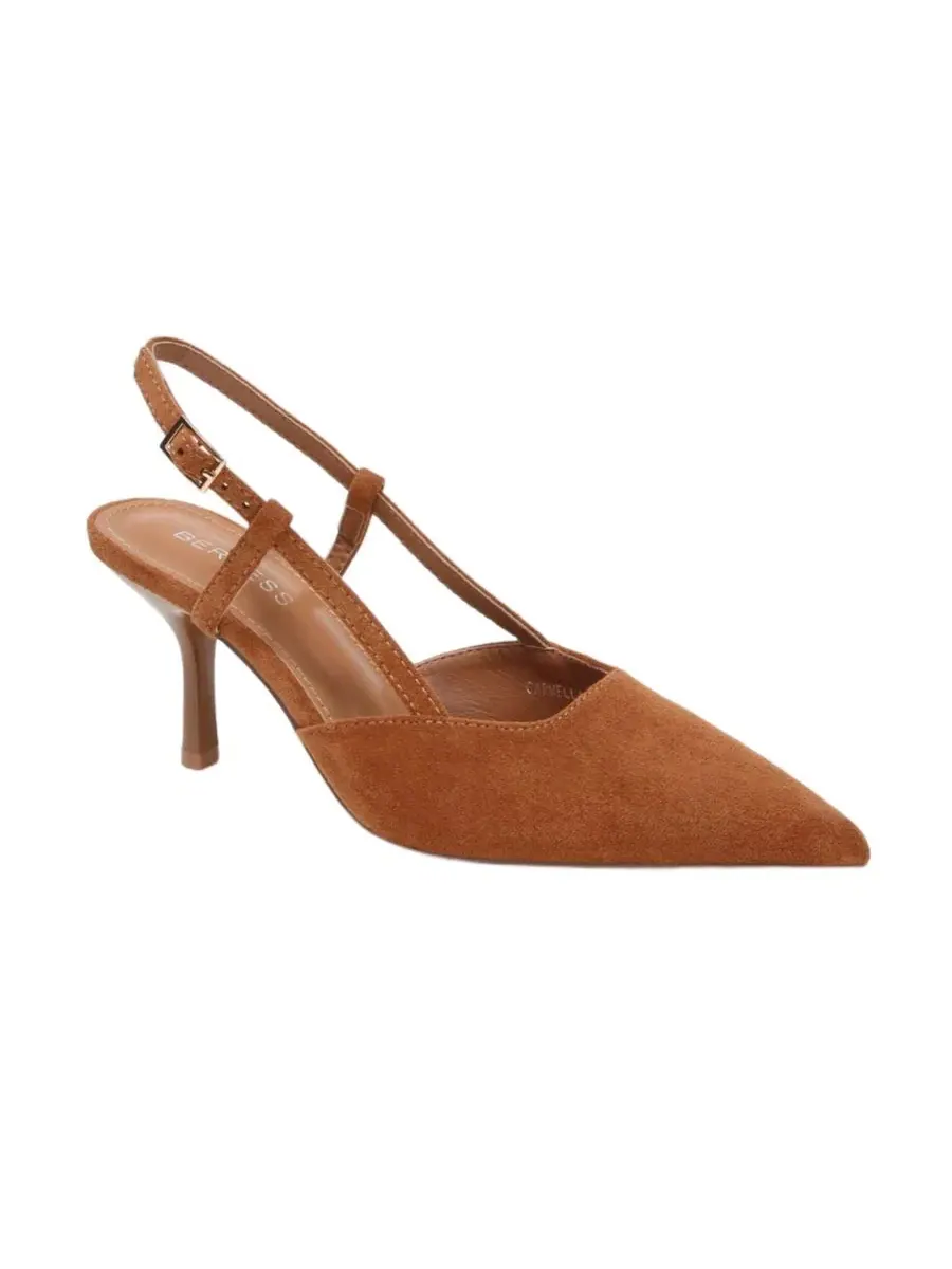 Туфли-слингбэки Carmella Pointed Toe Slingback Heels BERNESS — изображение 1 из 6, верблюжий