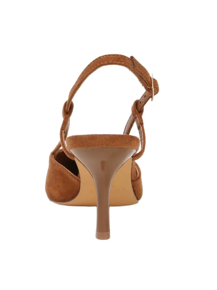 Туфли-слингбэки Carmella Pointed Toe Slingback Heels BERNESS — изображение 3 из 6, верблюжий