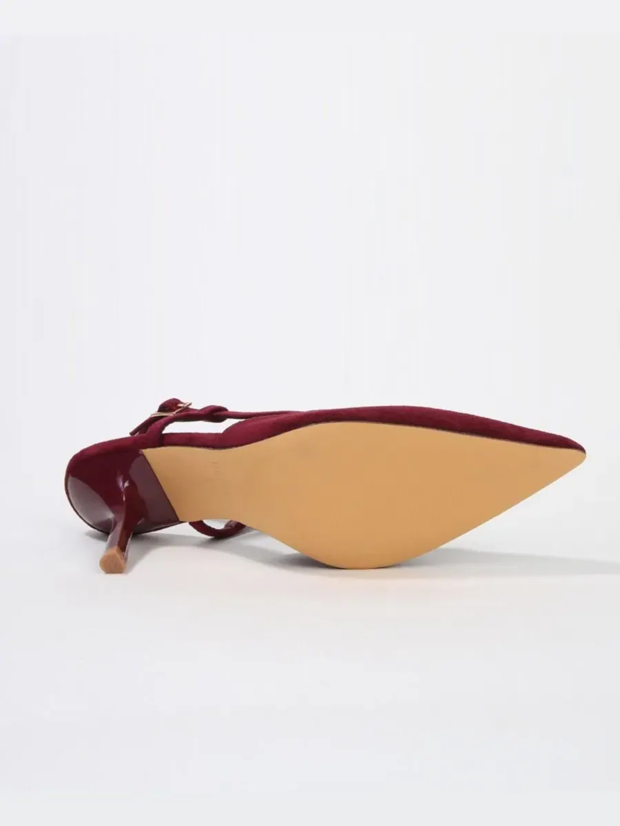 Туфли-лодочки Carmella Pointed Toe Slingback Heels BERNESS — изображение 5 из 6, красный