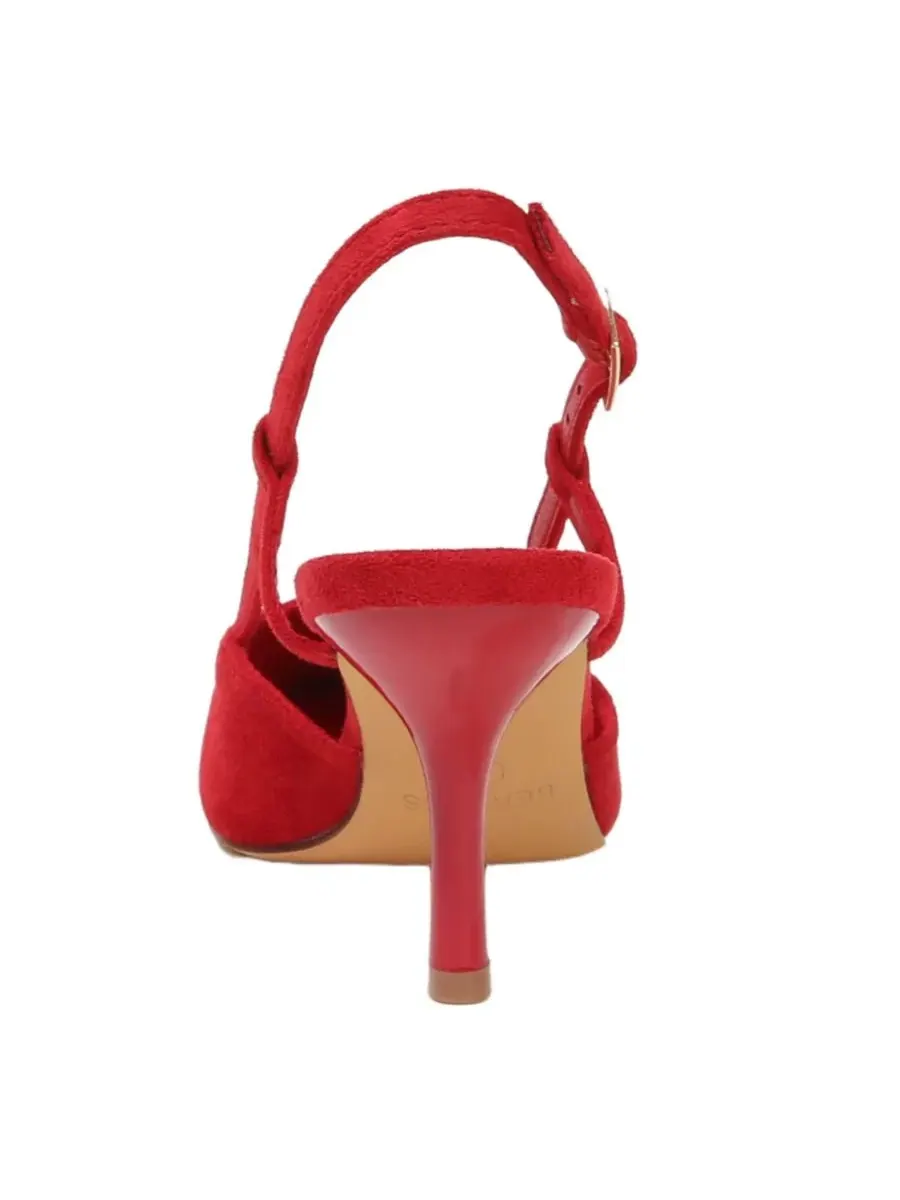 Туфли-лодочки Carmella Pointed Toe Slingback Heels BERNESS — изображение 3 из 6, красный