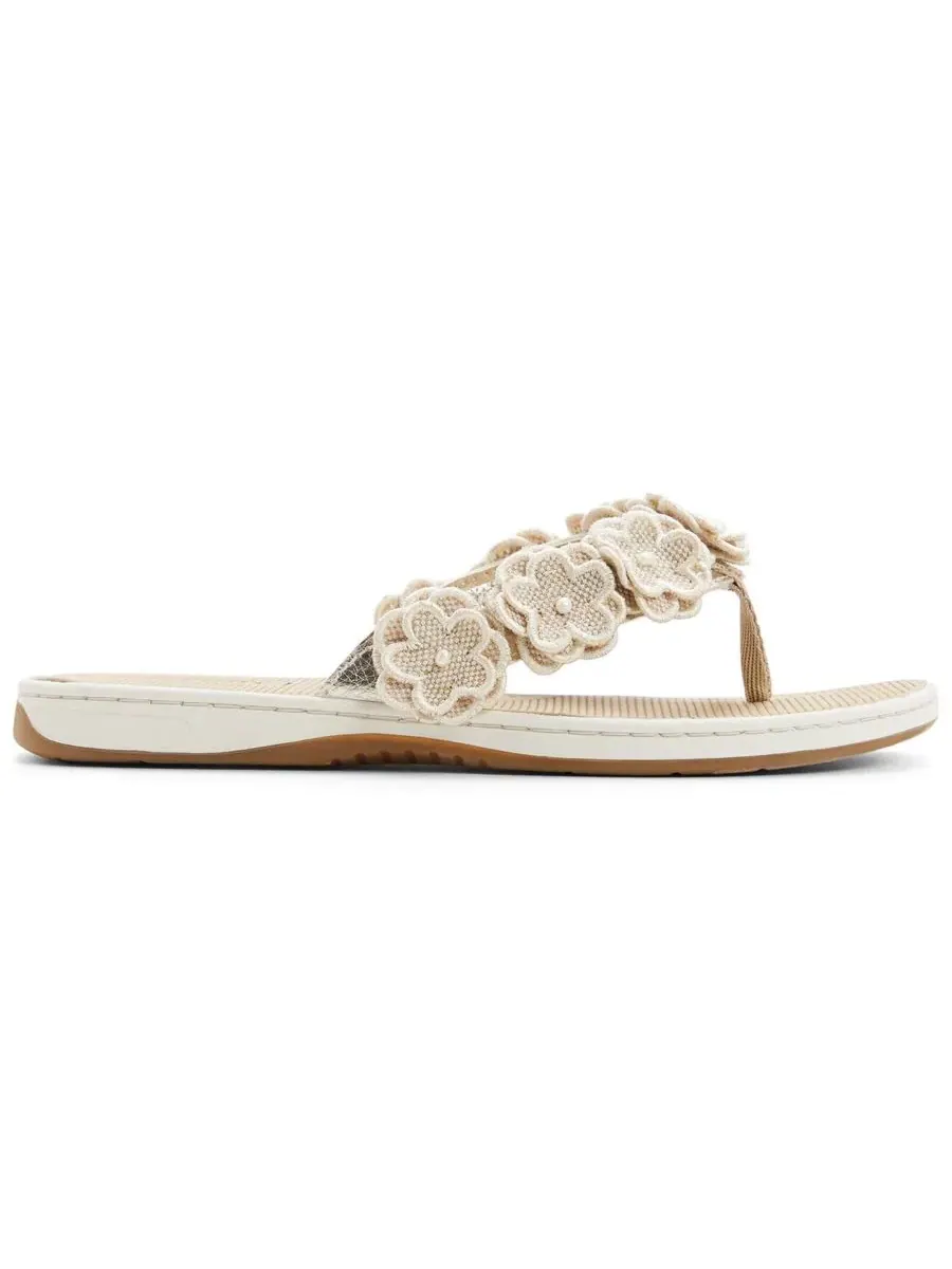 Сандалии с ремешком и цветочным декором Seafish Floral Sperry — изображение 2 из 5, золото