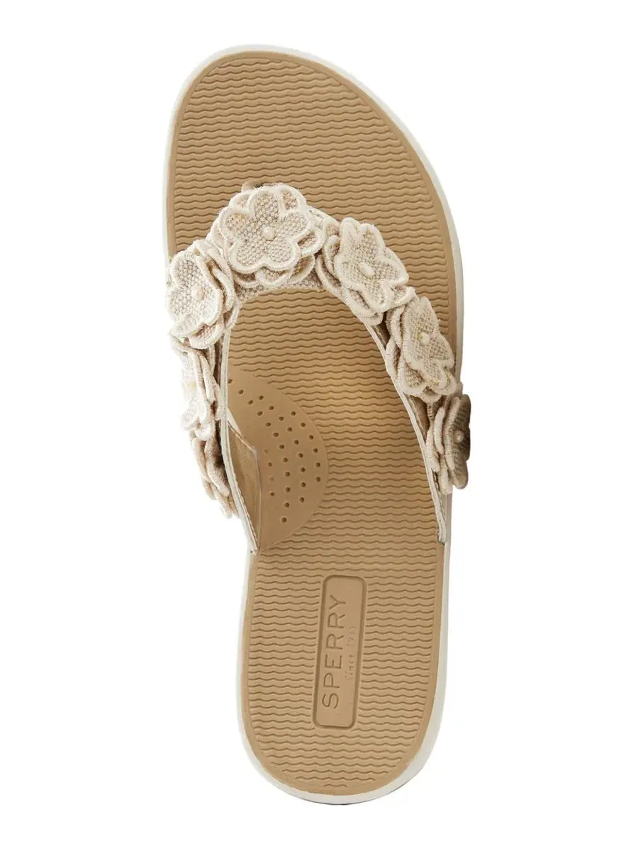 Сандалии с ремешком и цветочным декором Seafish Floral Sperry — изображение 4 из 5, золото