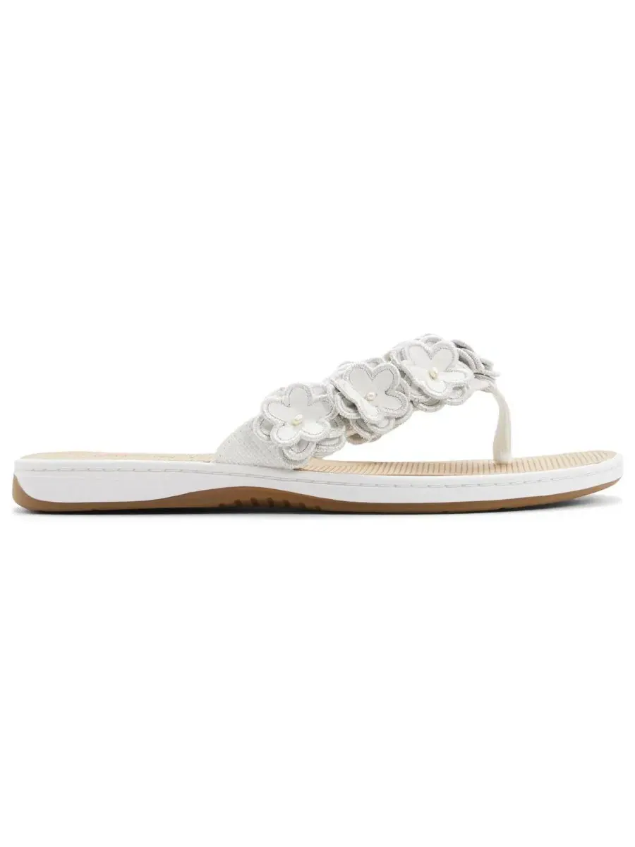 Сандалии Seafish Floral с ремешком и цветком Sperry — изображение 2 из 5, белый