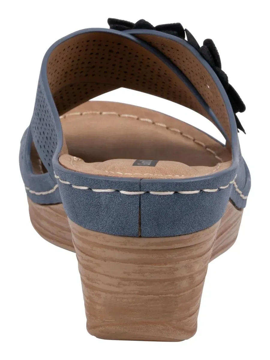 Женские босоножки-сандалии Nylie Slip-On Wedge GC Shoes — изображение 3 из 5, темно-синий