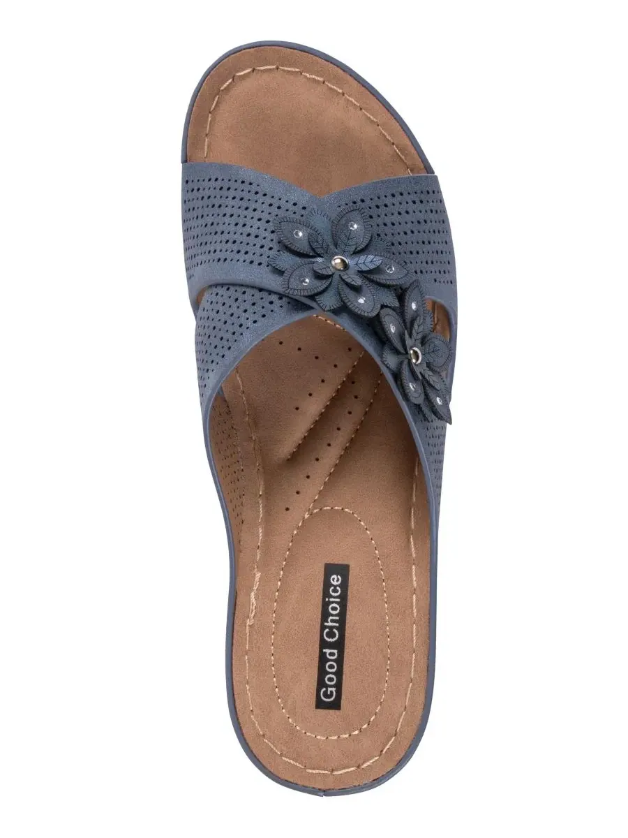 Женские босоножки-сандалии Nylie Slip-On Wedge GC Shoes — изображение 4 из 5, темно-синий