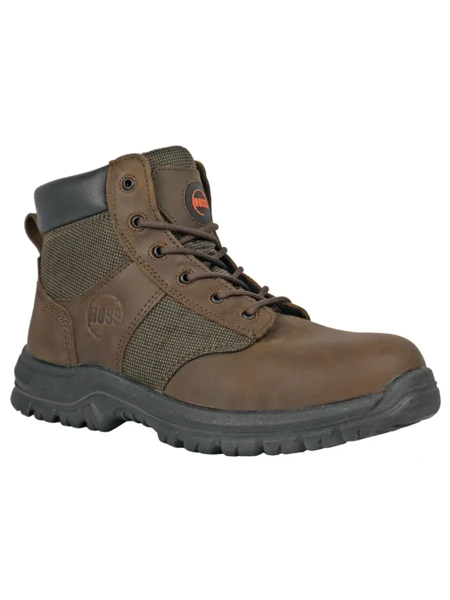 Мужские рабочие ботинки Carter с 6-дюймовым стальным носком Hoss Boot Company — коричневый