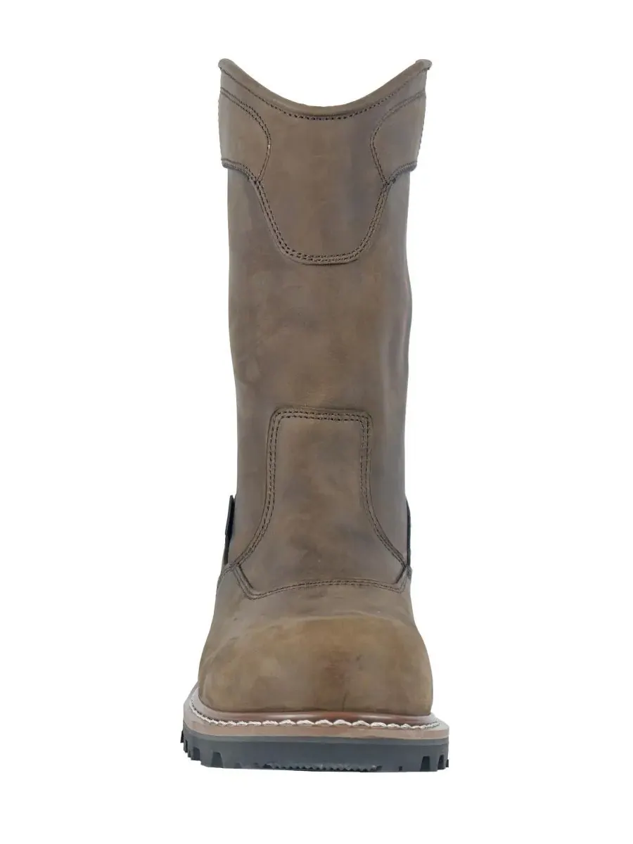 Мужские рабочие ботинки Buford Logger Pull On с композитным носком Hoss Boot Company — изображение 3 из 6, коричневый