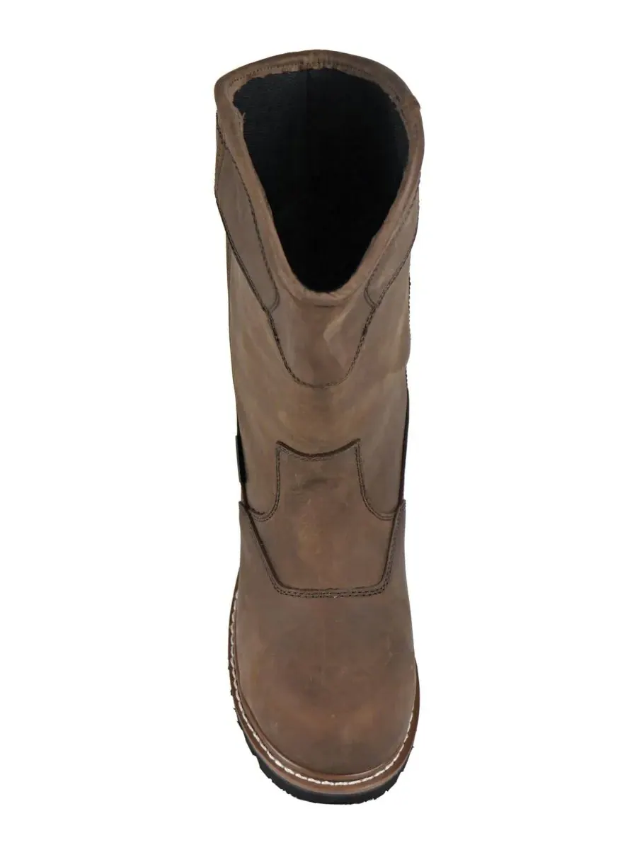 Мужские рабочие ботинки Buford Logger Pull On с композитным носком Hoss Boot Company — изображение 6 из 6, коричневый