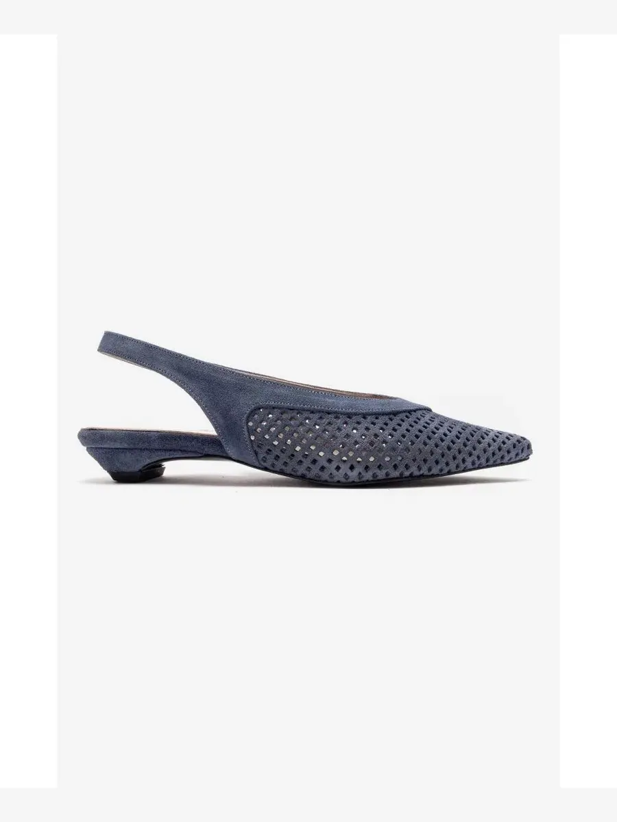 Женские кожаные туфли-лодочки Lieve с открытой пяткой Forever & Always Shoes — изображение 2 из 7, синий