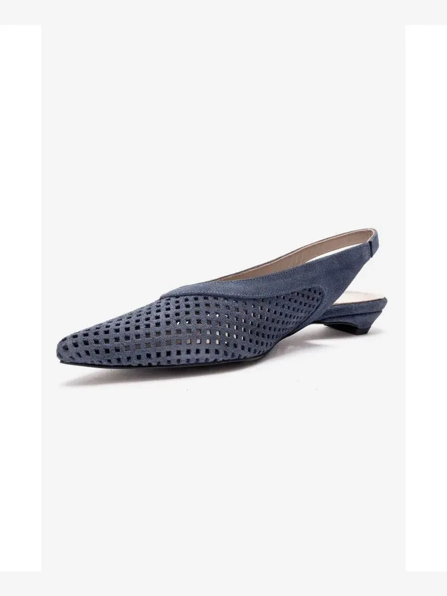 Женские кожаные туфли-лодочки Lieve с открытой пяткой Forever & Always Shoes — изображение 7 из 7, синий
