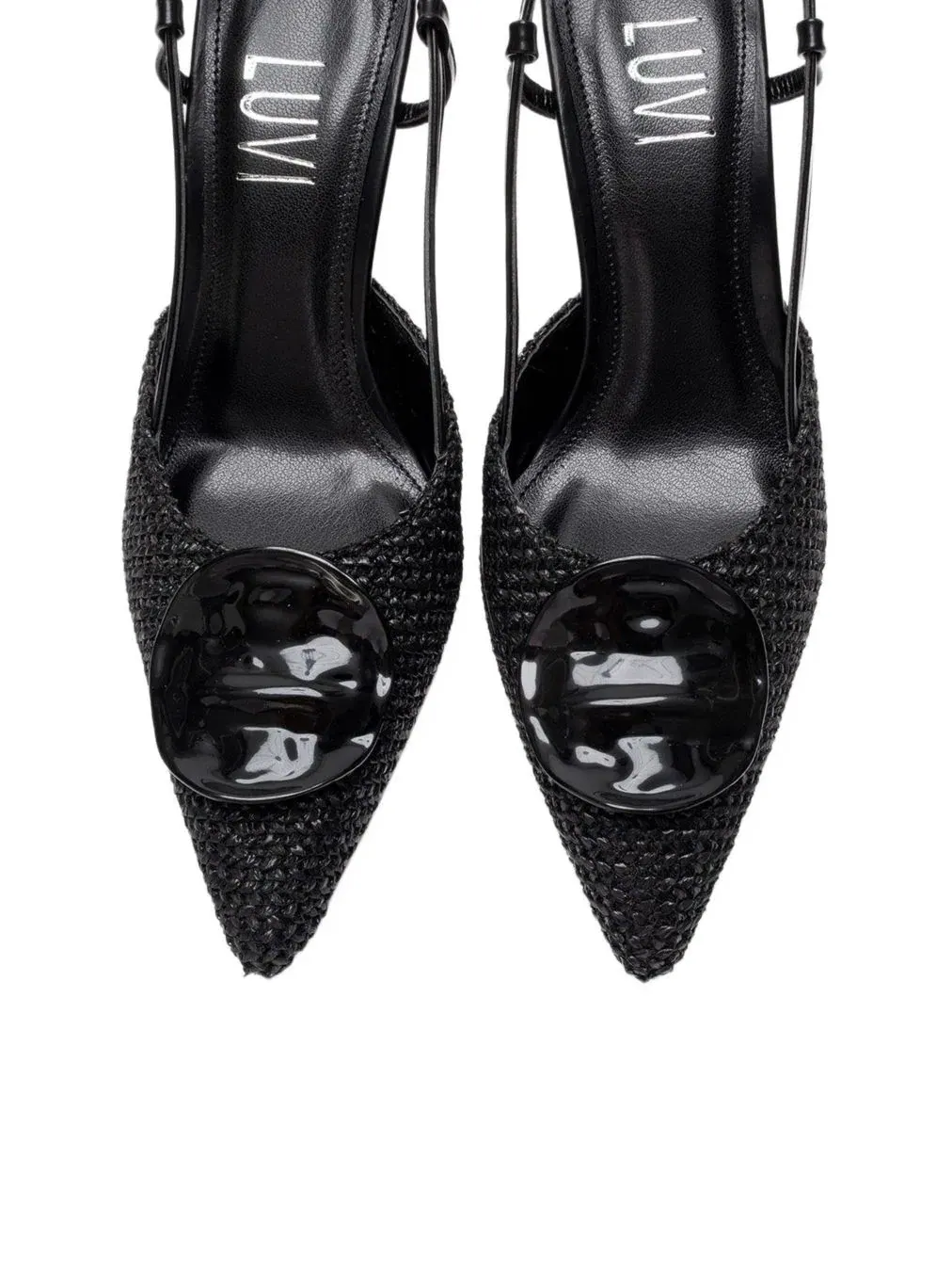 Женские туфли-лодочки Levia с плетеным носком и острым носком на ремешке Prologue Shoes — изображение 7 из 7, черный