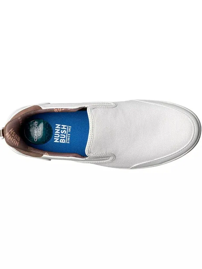 Мужские кроссовки Kore City Walk EZ Moc Toe Slip On Nunn Bush — изображение 4 из 7, белый