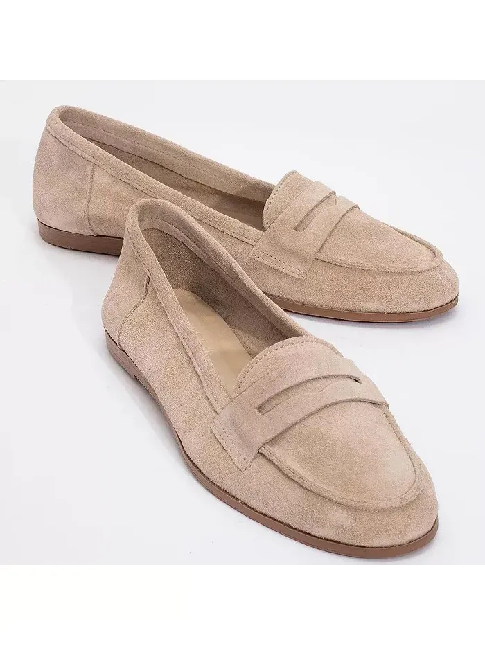 Лоферы Dorothy из кожи Forever & Always Shoes — изображение 1 из 1, бежевый