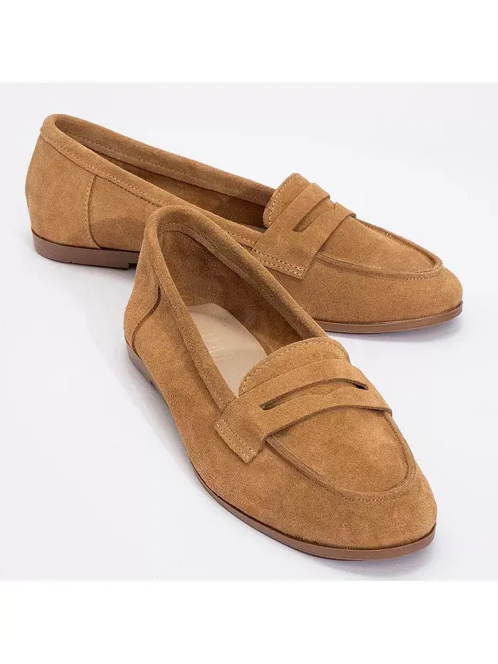 Лоферы Dorothy из кожи Forever & Always Shoes — изображение 1 из 4, коньячный