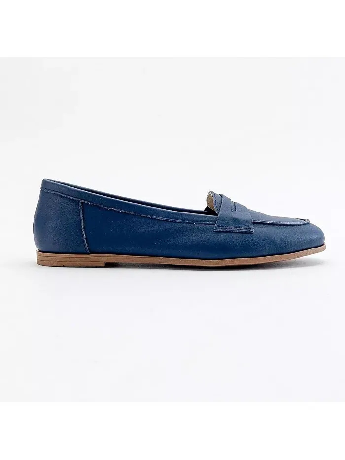 Кожаные лоферы Dorothy Forever & Always Shoes — изображение 2 из 4, синий