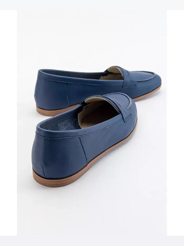 Кожаные лоферы Dorothy Forever & Always Shoes — изображение 4 из 4, синий