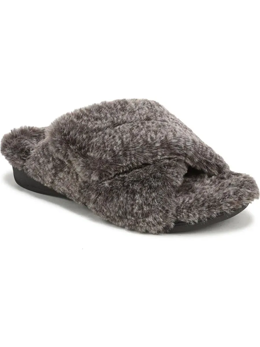 Женские тапочки с открытым носком Relax II Open Toe Vionic — изображение 1 из 3, темный коричневый