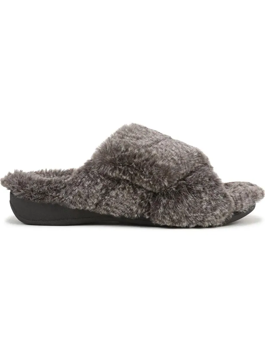 Женские тапочки с открытым носком Relax II Open Toe Vionic — изображение 3 из 3, темный коричневый