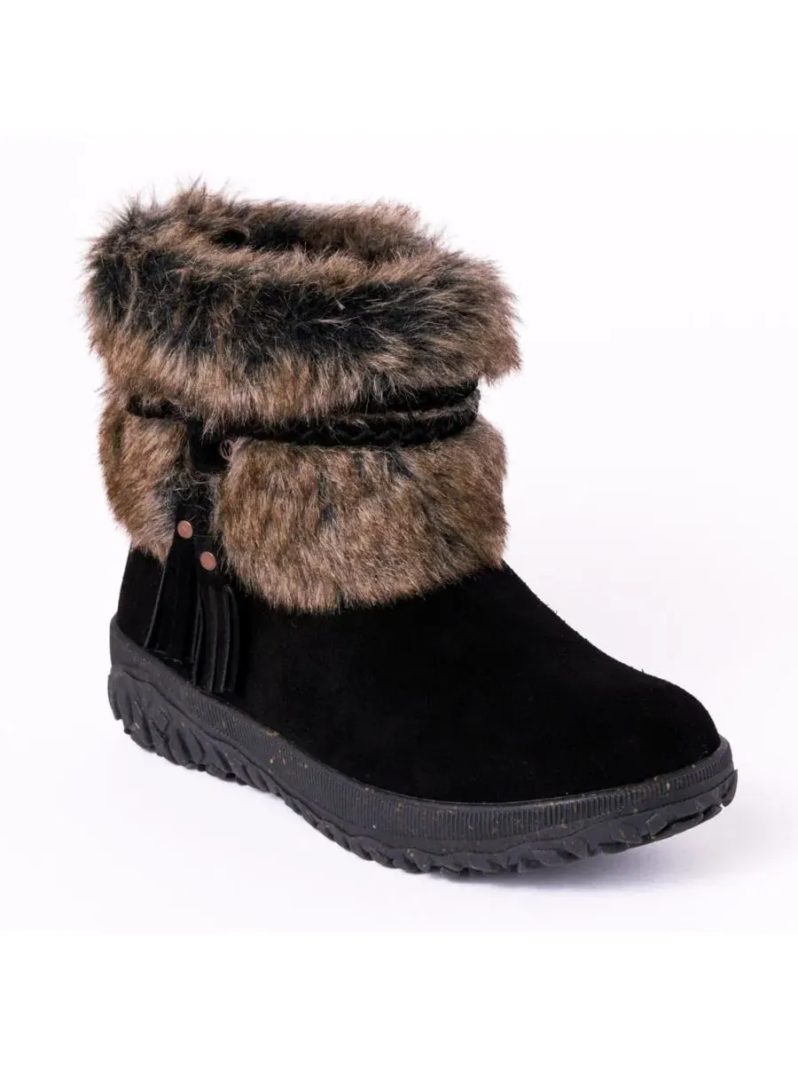 Женские зимние ботинки из замши с мехом, модель Everett 2 Minnetonka — изображение 1 из 7, черный