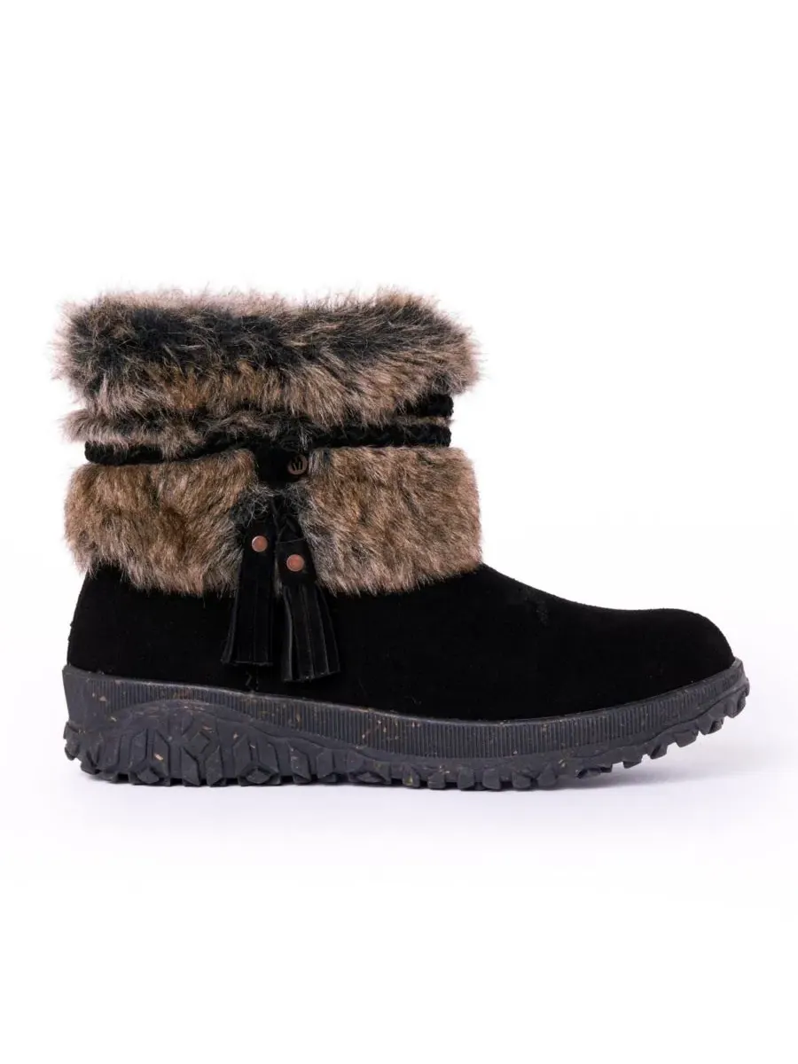 Женские зимние ботинки из замши с мехом, модель Everett 2 Minnetonka — изображение 4 из 7, черный