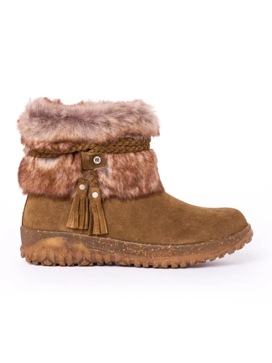 Женские зимние сапоги Everett 2 из замши с искусственным мехом Minnetonka — изображение 3 из 7, коричневый