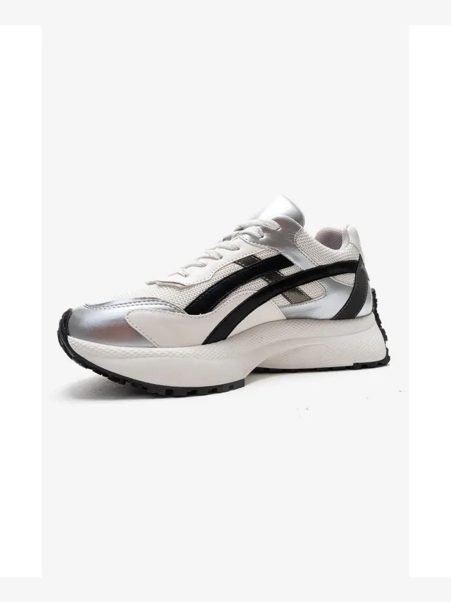 Кроссовки женские с контрастными деталями Calina Prologue Shoes — изображение 6 из 6, серебряный