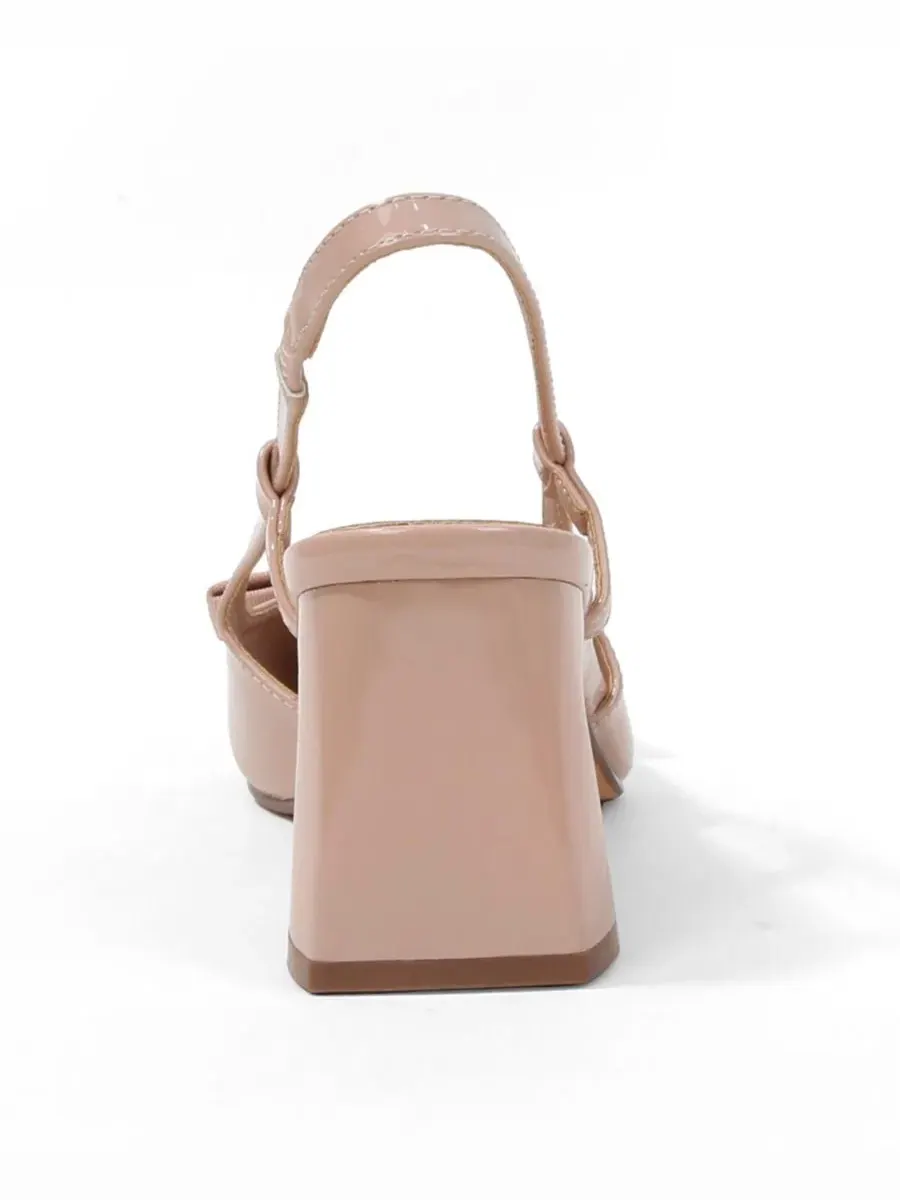 Туфли-лодочки Eloise Bow Accent Slingback Pumps BERNESS — изображение 3 из 6, бежевый