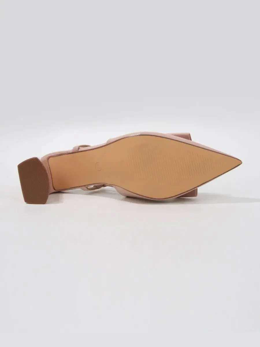Туфли-лодочки Eloise Bow Accent Slingback Pumps BERNESS — изображение 5 из 6, бежевый