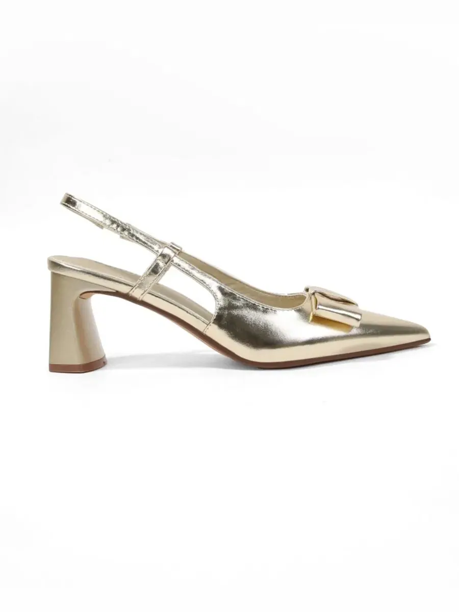 Туфли Eloise Bow Accent Slingback Pumps BERNESS — изображение 2 из 6, золото