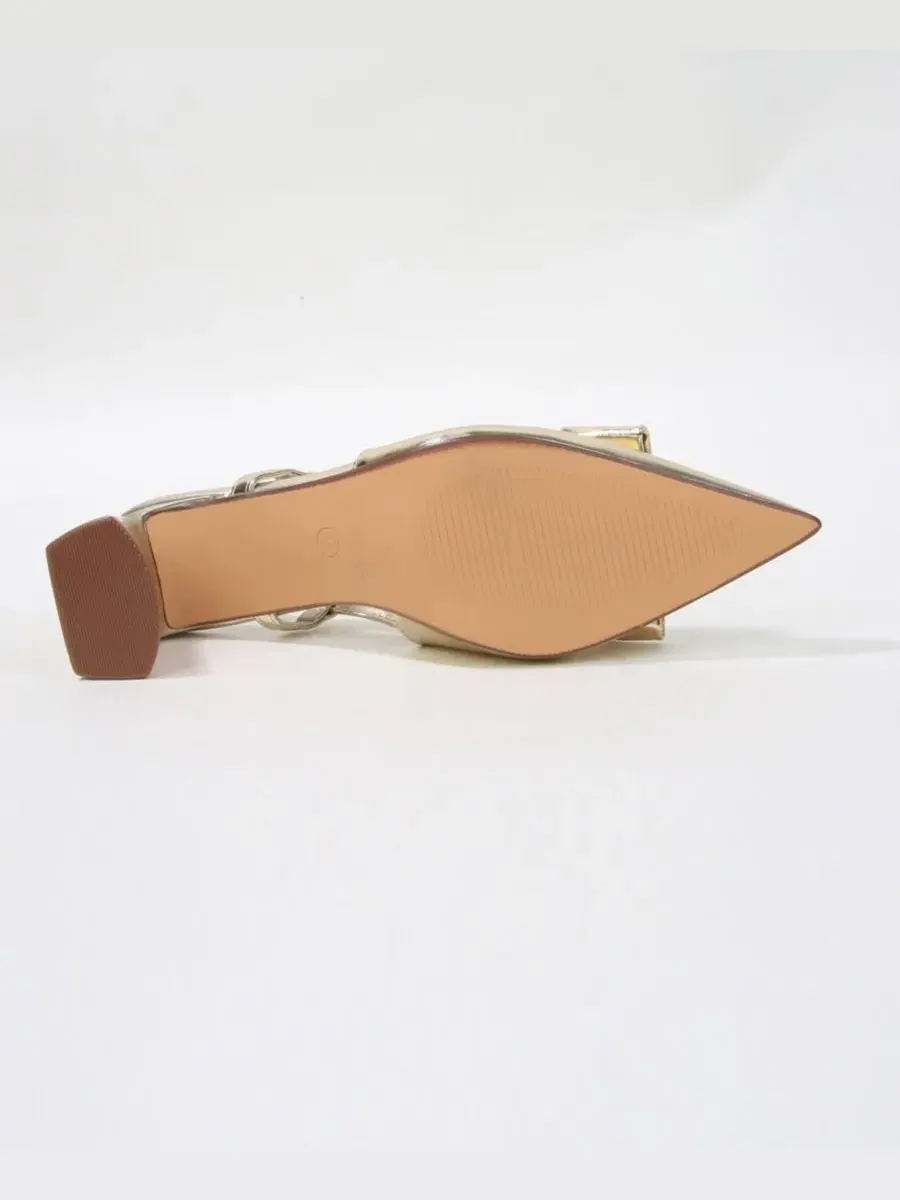 Туфли Eloise Bow Accent Slingback Pumps BERNESS — изображение 5 из 6, золото