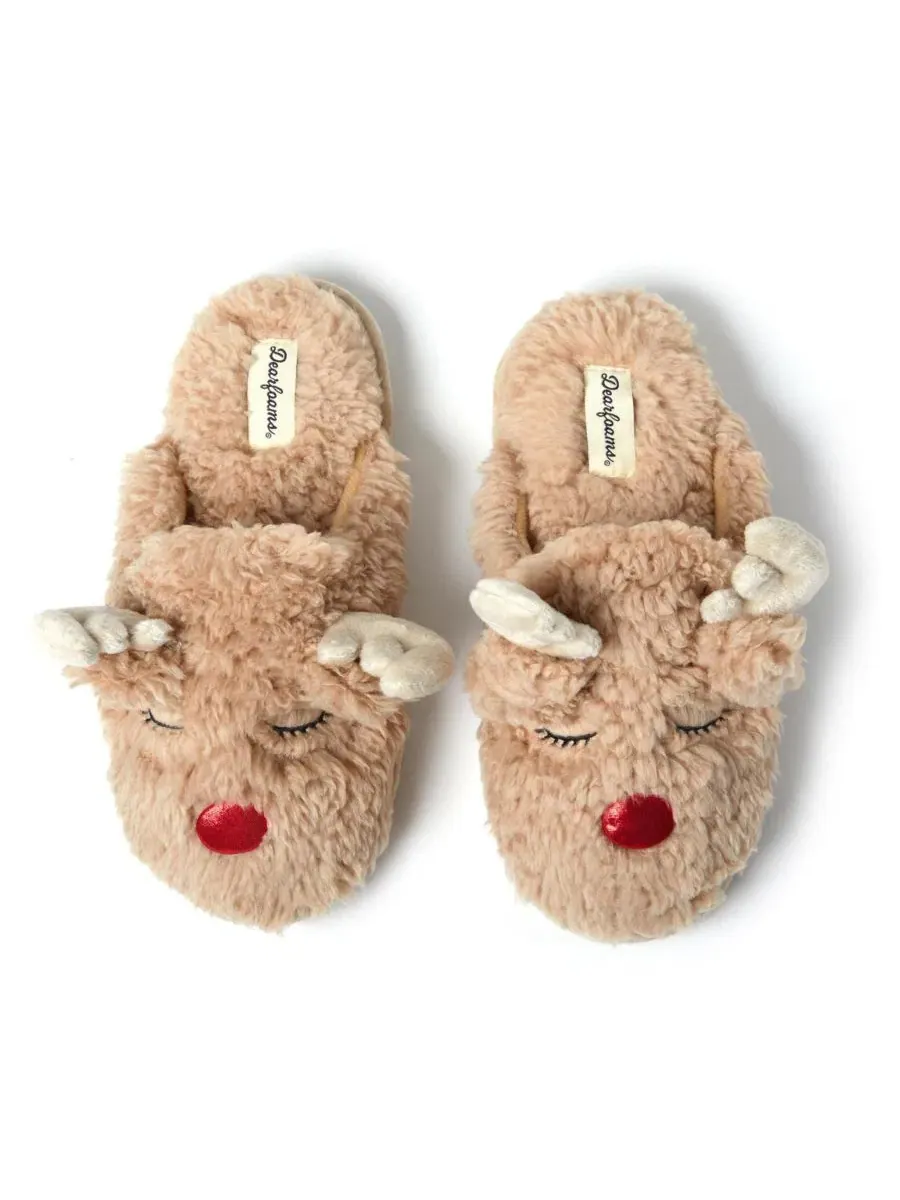 Домашние тапочки Shay Holiday Christmas Reindeer Dearfoams