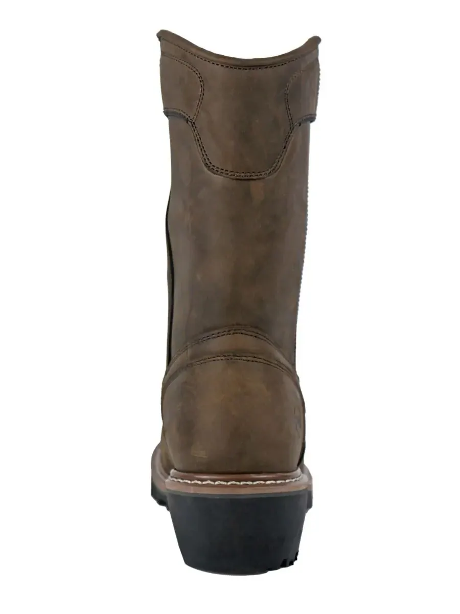 Мужские рабочие ботинки Buford Logger Pull On с композитным носком Hoss Boot Company — изображение 3 из 6, коричневый
